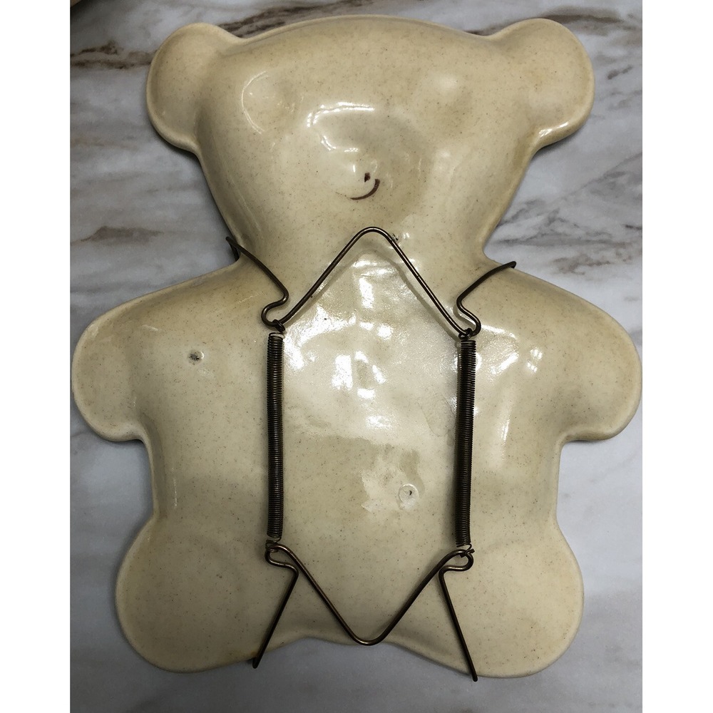 N.S. GUSTIN Teddy Bear Small Ceramic Cookie‎ Tray Vintage Rare - Picture 3 of 3